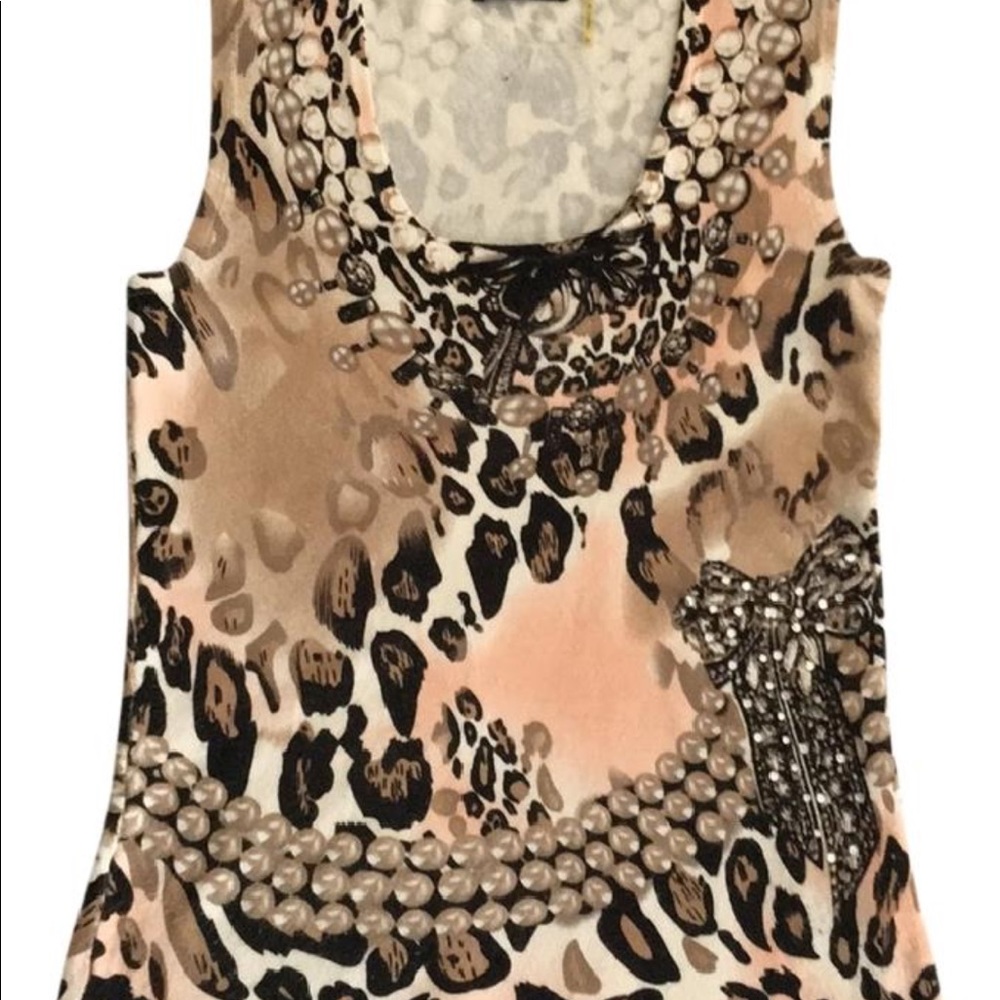 Multi-Print Sleeveless Sweater